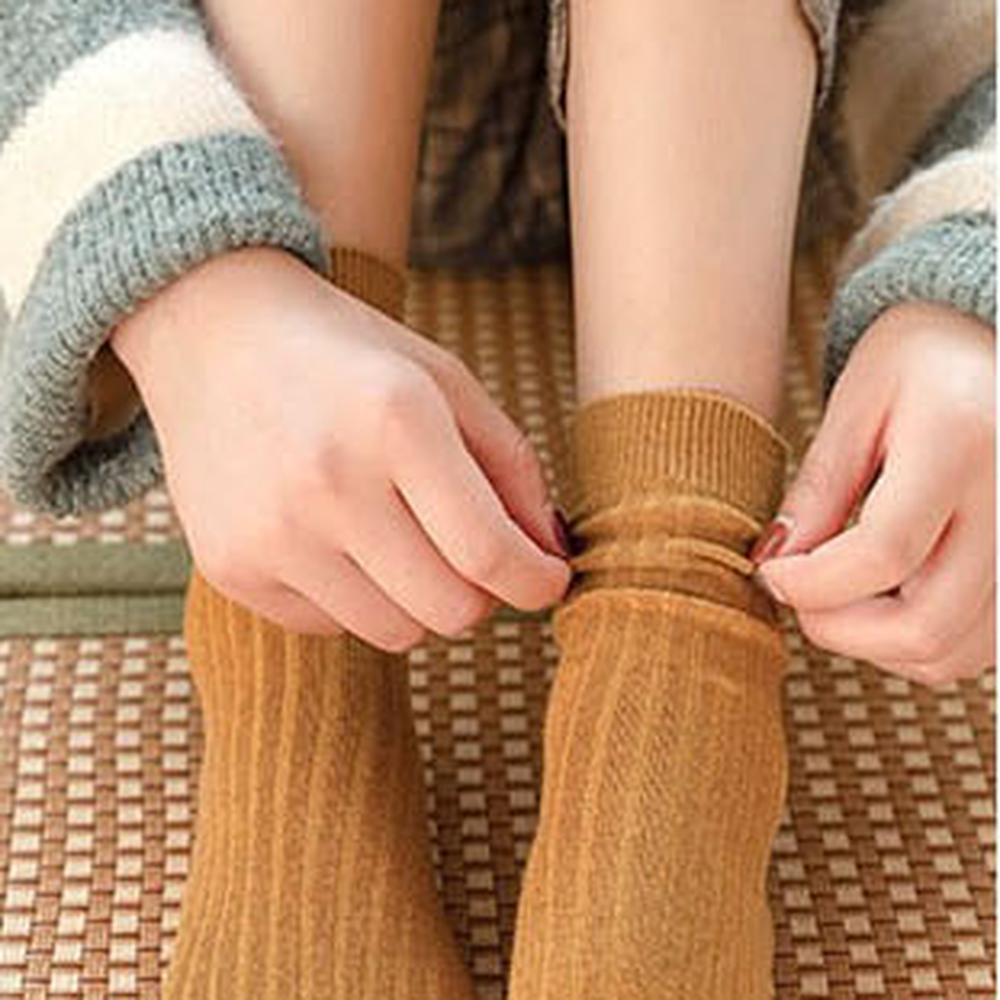 무압박임산부패션골지양말 산후조리원출산선물중목양말 레트로컬러 - 상세 이미지 3