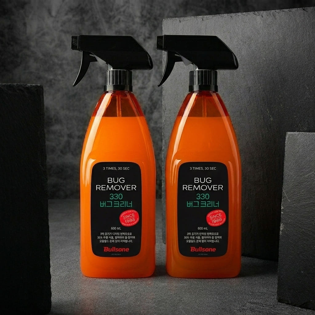 Bullsone공식몰 불스원 벌레자국제거 리무버 330 버그클리너 600ml 2개입