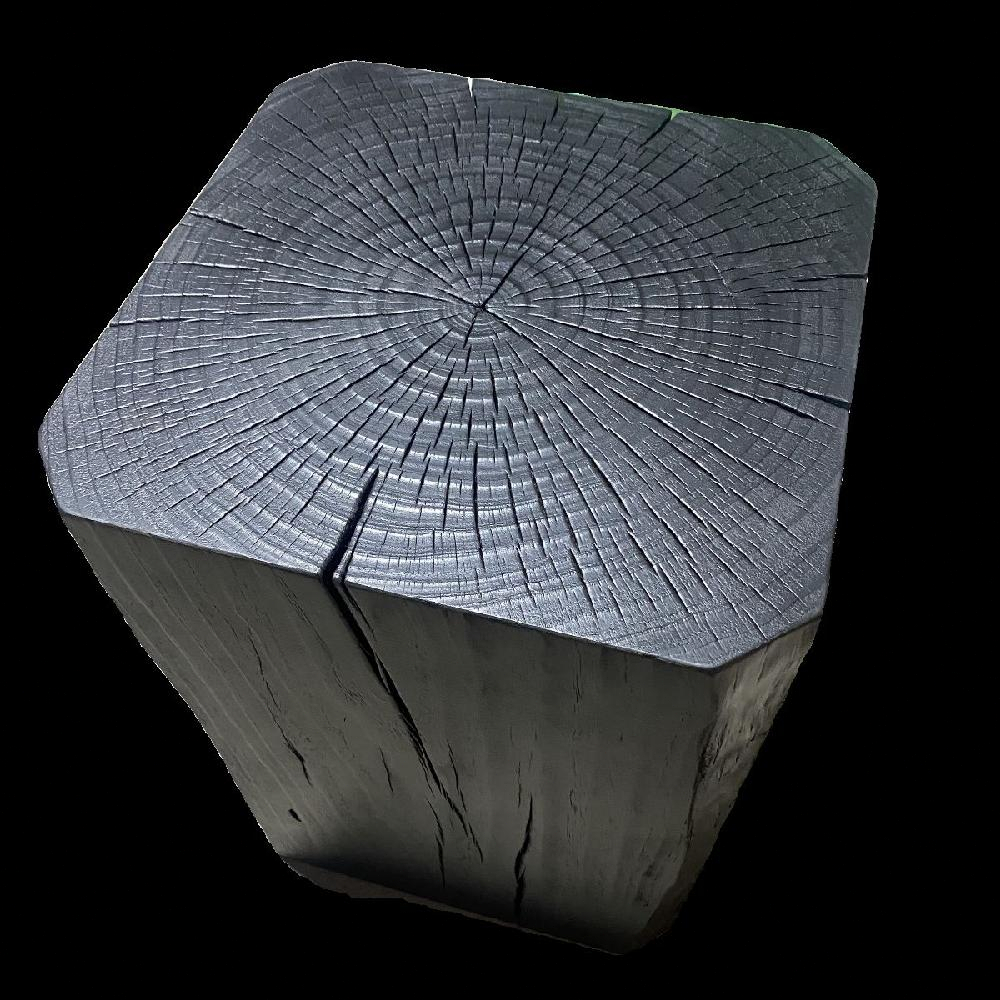 통나무 의자 낮은 사각 테이블 빈티지 원목 화장대 인테리어 30x30x40 cm - 상세 이미지 5