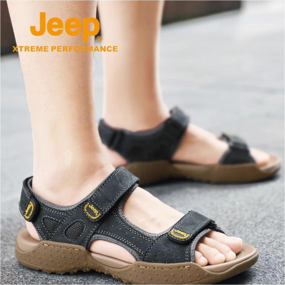 Jeep 남자 샌들 미끄럼 방지 통기성 비치 슈즈 남자 아웃도어 드라이빙 샌들 - 상품 이미지
