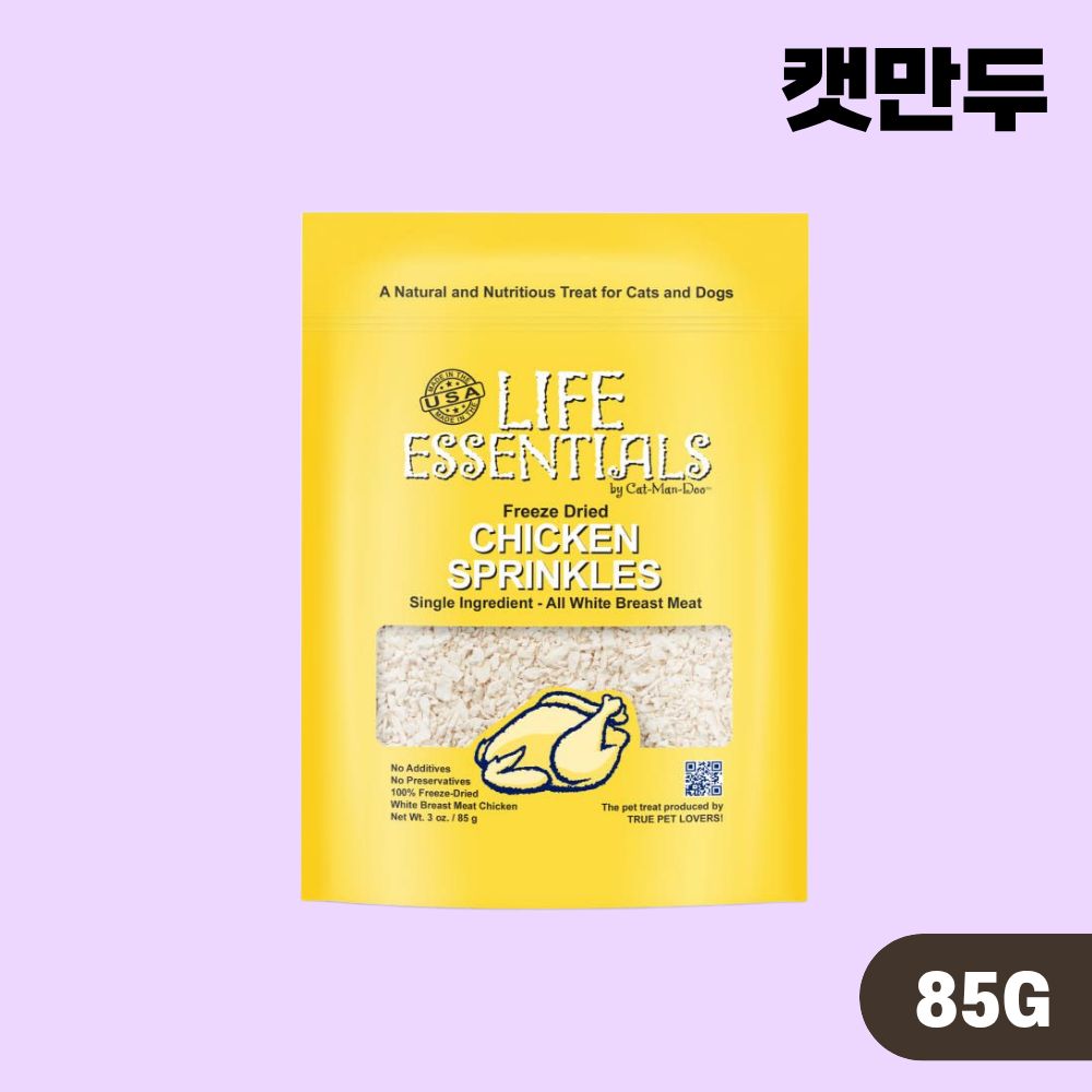 캣만두 라이프 에센셜 동결건조 트릿 간식 스프링클스치킨, 85g, 1개 - 상품 이미지