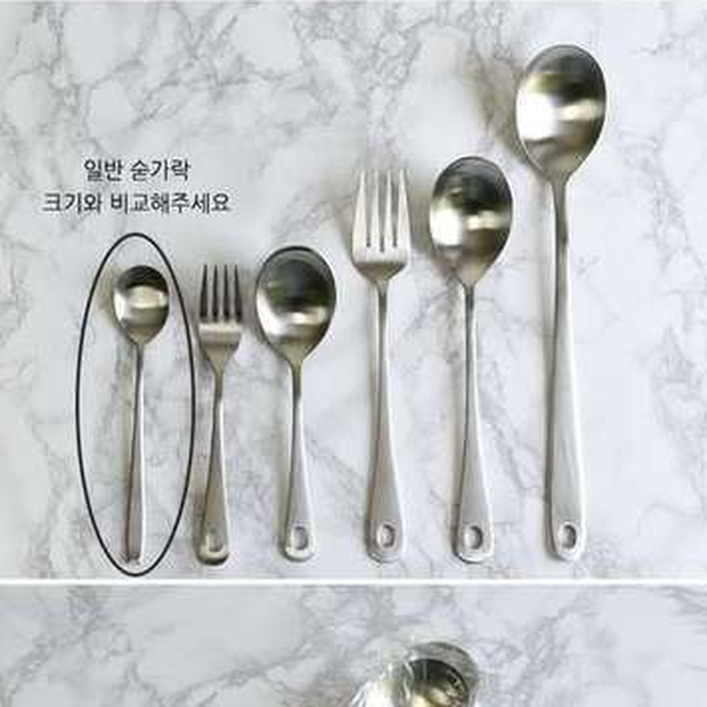 무광스텐레스토랑용뷔페스푼 환경호르몬안심뷔페포크 대형서빙식당용샐러드스푼 스푼 중 - 상세 이미지 3