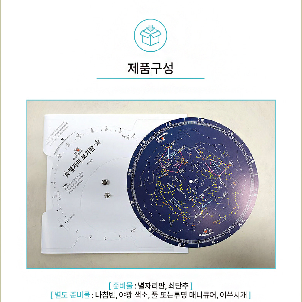 천체교육방과후수업별자리판만들기 과학탐구자유학기제 초등과학초등저학년별자리보기판 10인세트 - 상세 이미지 3