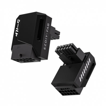 EZDIY-FAB SHIELD 12V-2X6 RVS 90도 어댑터 (블랙)