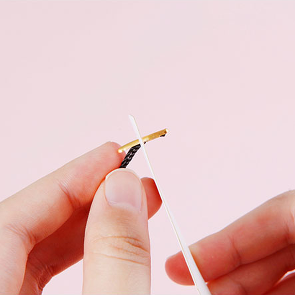 블랙의류라벨택고리 골드핀가격표시옷핀택 폴리에스터매장진열라벨끈 - 상세 이미지 4