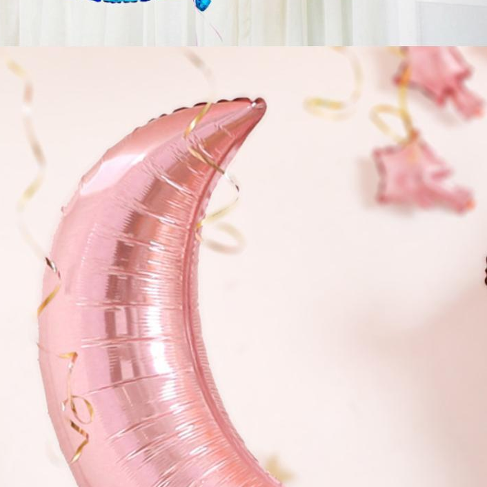 유광포일 파스텔블루은박달풍선 은박지헬륨풍선 26인치 달모양데코소품 - 상세 이미지 4