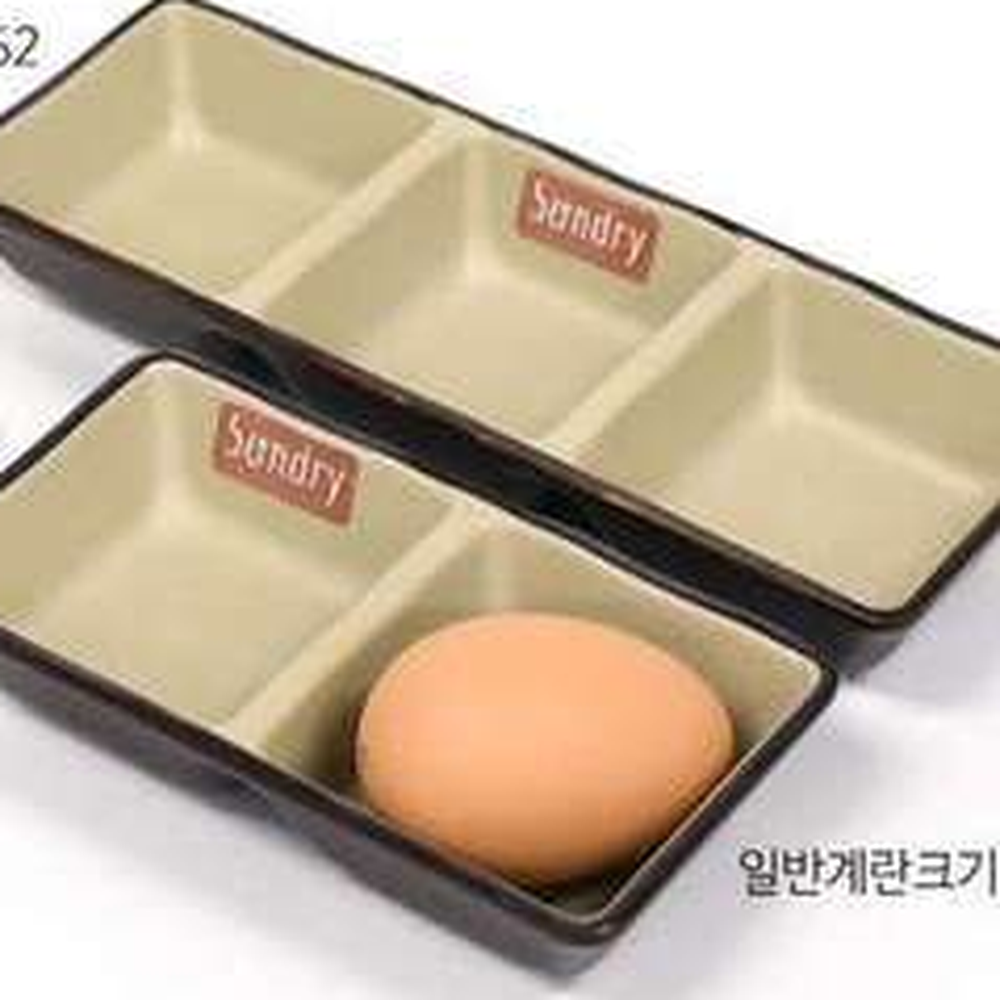 심플디자인간장볼 브라운베이지멜라민종지 튼튼한식기소스볼나눔종지 2구종지 3구종지 - 상세 이미지 2