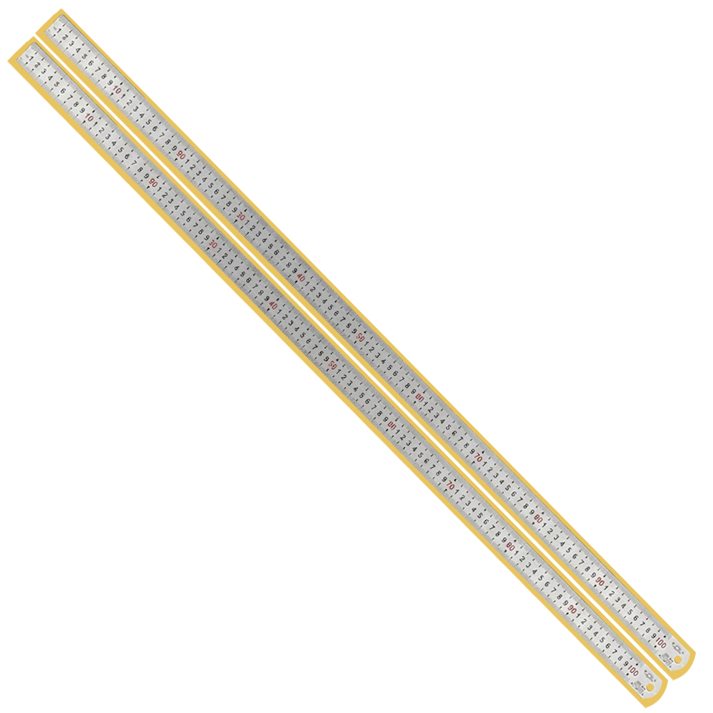 양면 (스틸자 A타입 100cm 두께 1.2mm 2개) 1000mm 1m   쇠자 스틸 직자  철자 스텐 자 스텐레스 자 - 상품 이미지