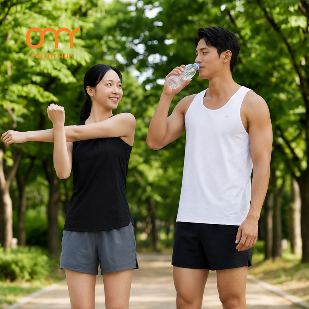 여자 러닝 싱글렛 마라톤 나시 민소매 운동복 상의 에어로스펀 상품 이미지
