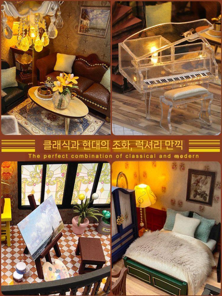 DIY 미니어처집 만들기 온실 미니하우스 집만들기 조립 기본 세트 - 상세 이미지 5