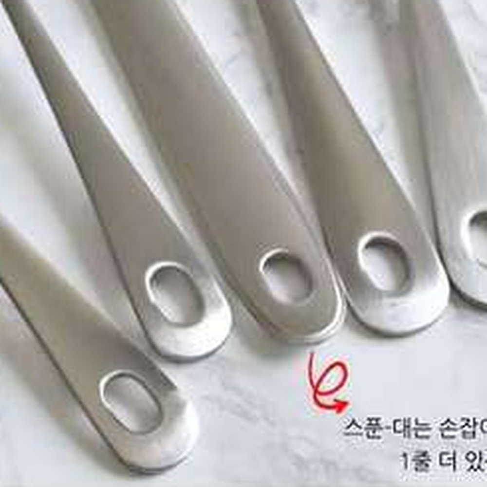 무광스텐레스토랑용뷔페스푼 환경호르몬안심뷔페포크 대형서빙식당용샐러드스푼 스푼 중 - 상세 이미지 2