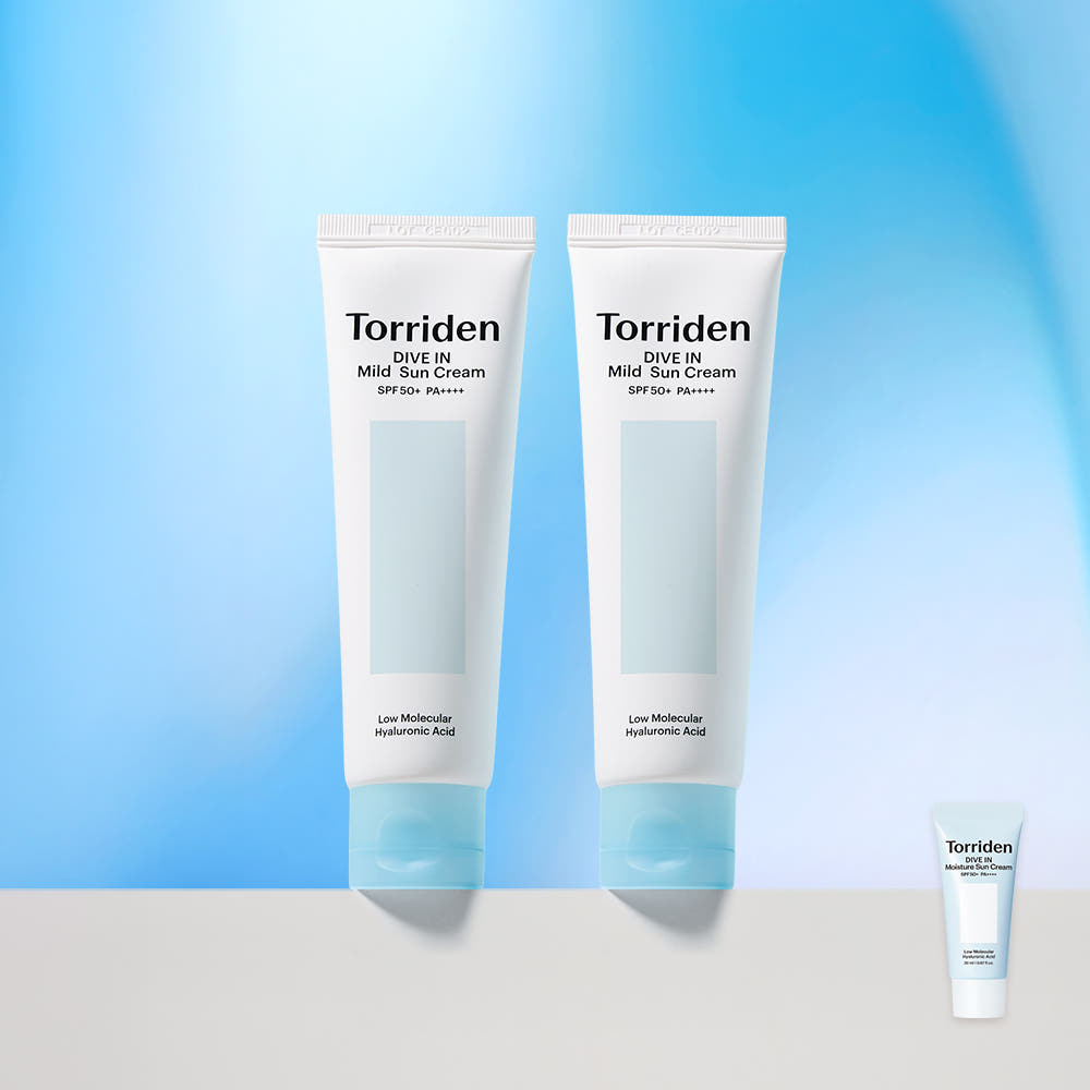 토리든 토리든 다이브인 무기자차 마일드 선크림 60ml x2개 SPF 50+ PA++++ 모이스처 선크림 20ml