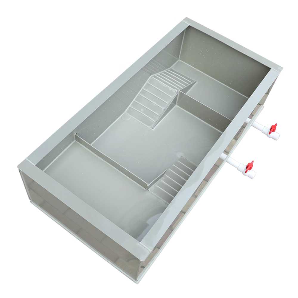 거북이 사육장 서식지 산란통 집 케이지 도마뱀 곤충 85x45x30 그레이 - 상세 이미지 2