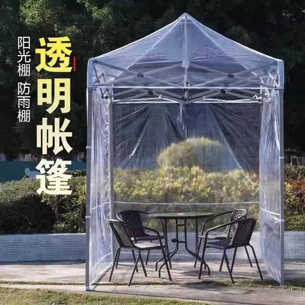 접이식 옥상창고 투명 야외 테라스 캐노피 텐트 천막 2x2 전체 투명 - 상세 이미지 2