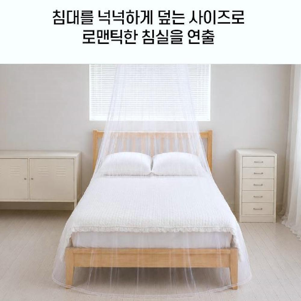 원형 캐노피 공주모기장 벌레 모기차단 천장형 간편설치 - 상세 이미지 4