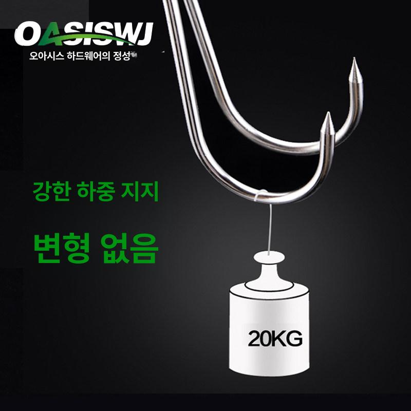 고기 후크 스테인리스 S자 정육 바베큐 걸이 주방용 철제 20개 평평한 3cm 3.8mm 15cm - 상세 이미지 4