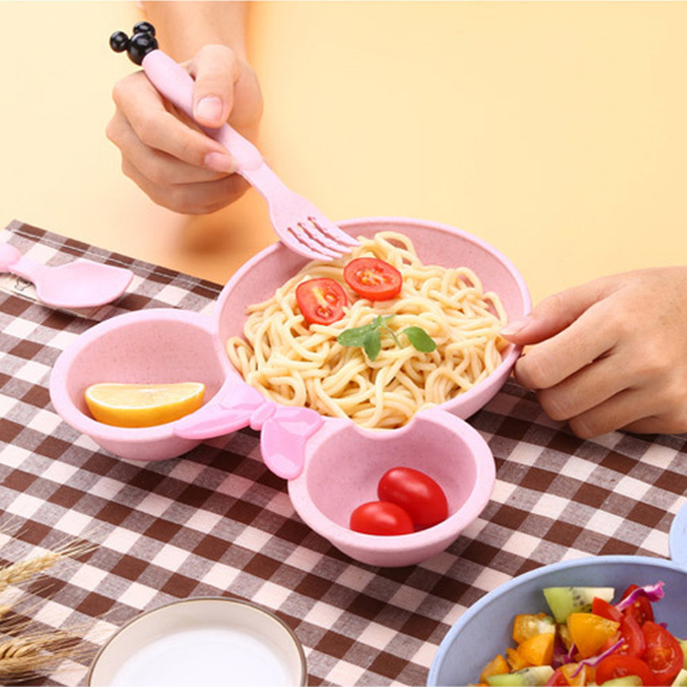 캐릭터디자인이유식준비물식판 밀짚소재식기세트 식기세척가능유아식판 - 상세 이미지 4