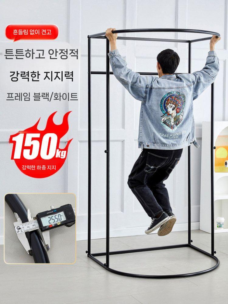 간이 탈의실 옷가게 선반 피팅룸 문발 커튼 스탠드 드레스룸 블랙 85x80x200cm - 상세 이미지 3