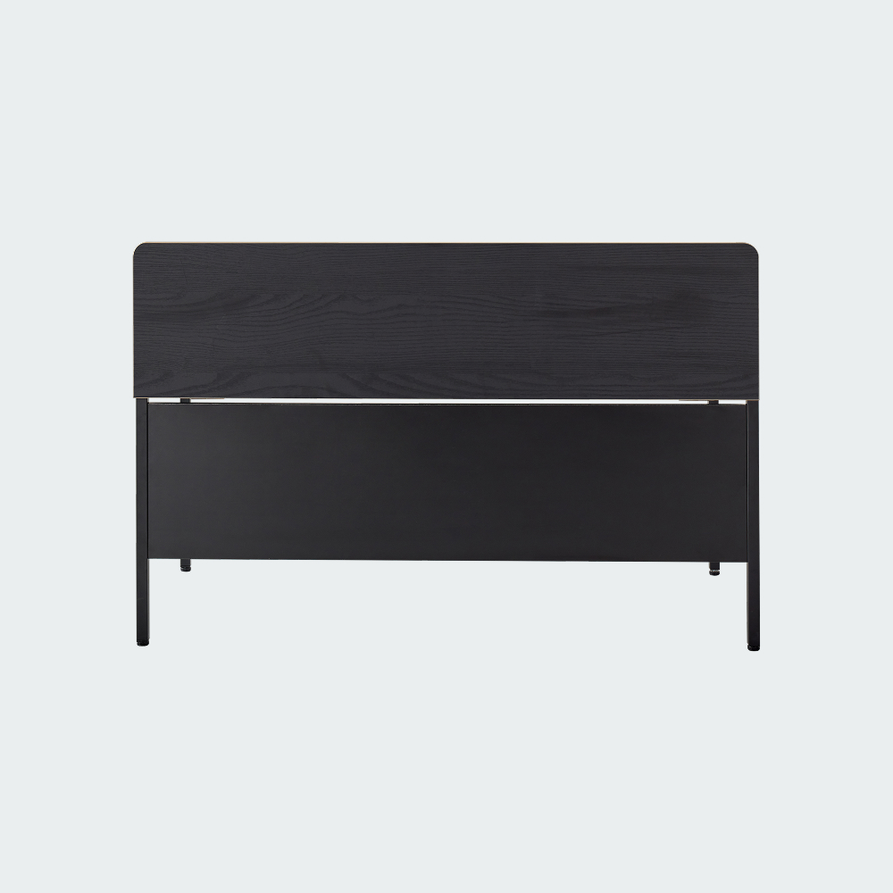 오피스테일 뮤보 책상 목재 스크린 파티션 1200x400mm, 우드블랙 이미지 6