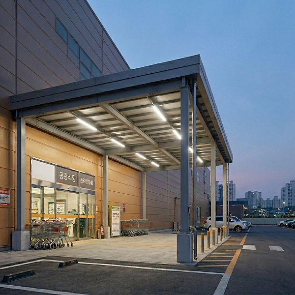비츠온 LED 멀티 주차장등 W2 60W 1200mm 주광색 상가 매장 창고 공장등 조명 이미지 7