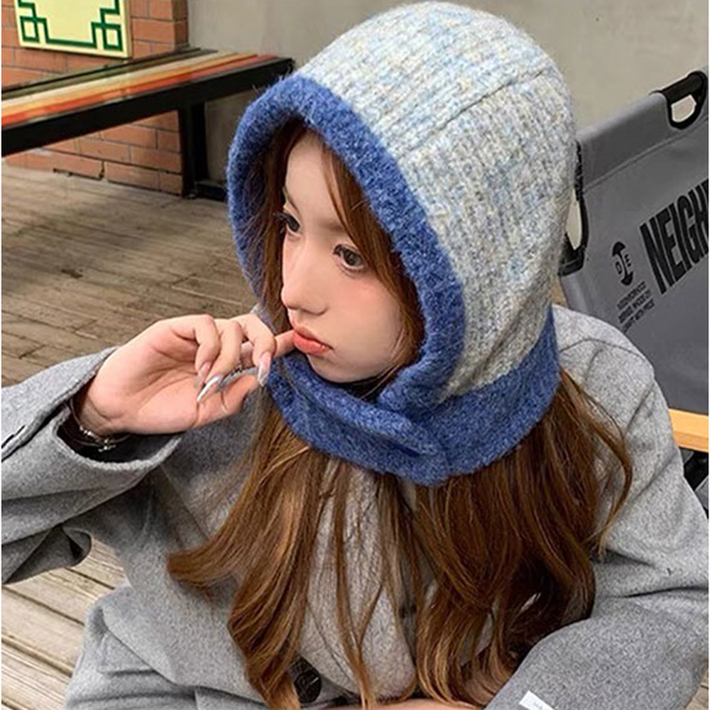 귀요미룩버튼형바라클라바 부클간편착용넥워머 파스텔톤겨울필수니트후드 - 상세 이미지 5
