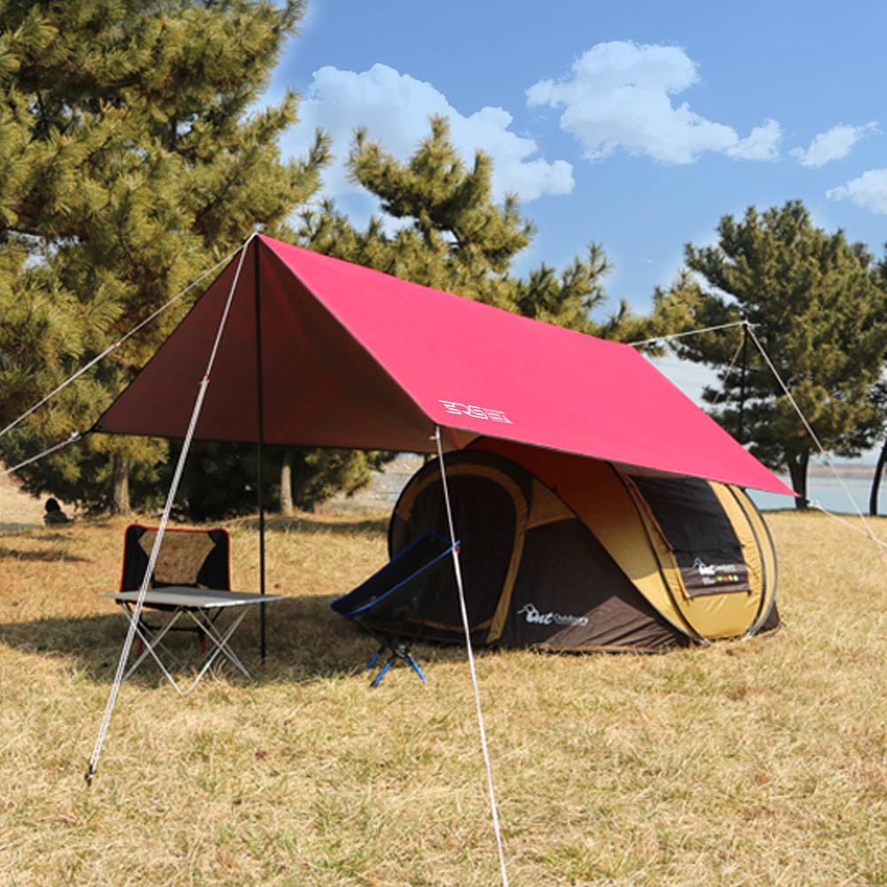 210D 풀세트 감성 캠핑 렉타타프 그늘막 미니멀타프 295x300 - 상세 이미지 5