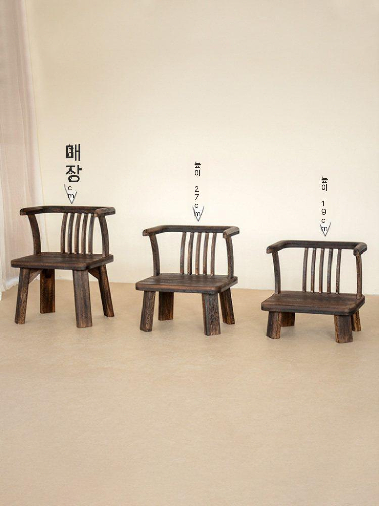 좌식의자 원목 바닥 낮은 거실 등받이 커브 작은 19cm - 상세 이미지 2