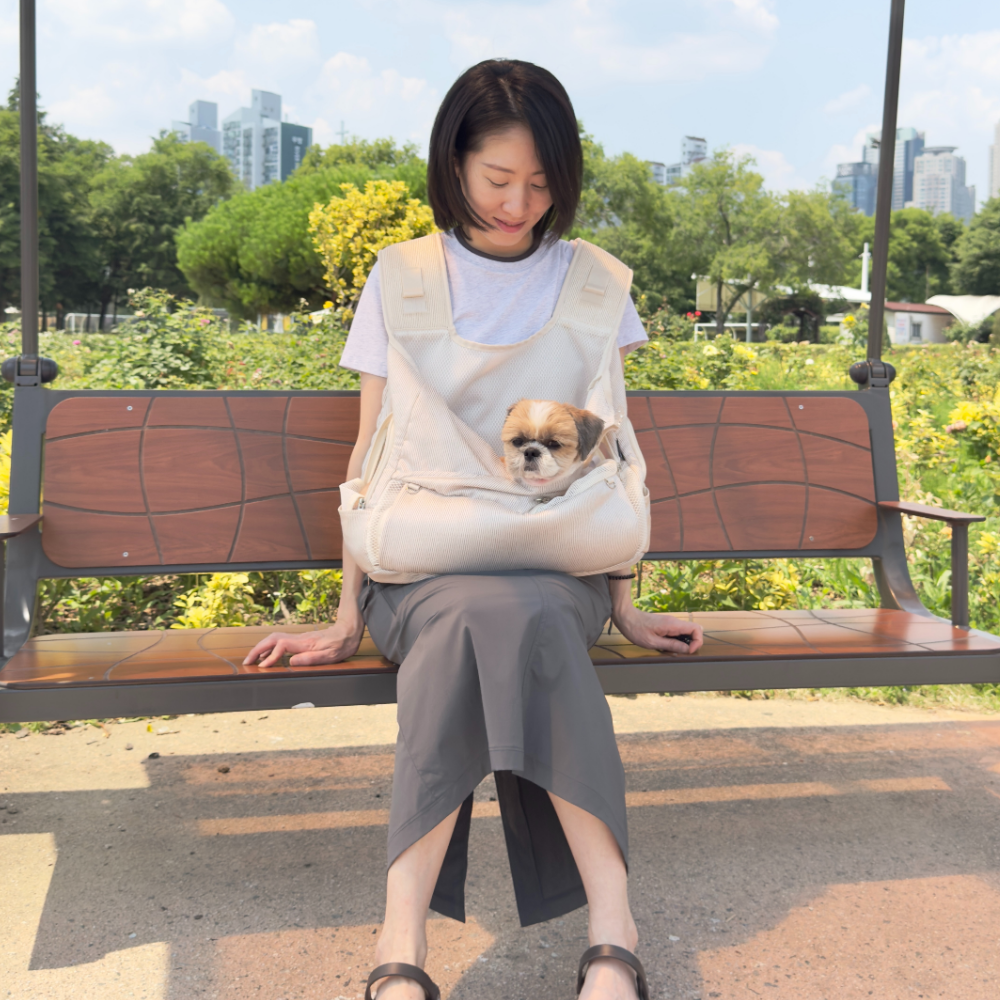 강아지 포대기 애견 슬링백 앞가방 모드니펫 산책 이동가방 백팩 S - 상세 이미지 3