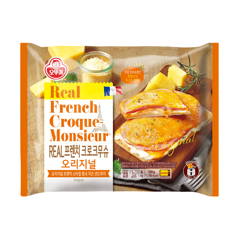 오뚜기 리얼 프렌치 크로크무슈 오리지널 130g 4개 - 상품 이미지