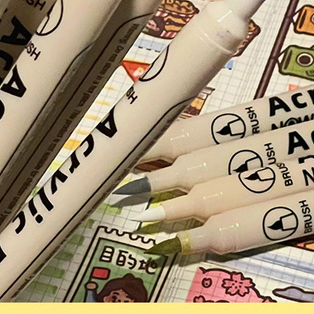 미술디자인용 부드러운팁마커펜아크릴마카펜 컬러링북작업 36색세트 - 상세 이미지 5