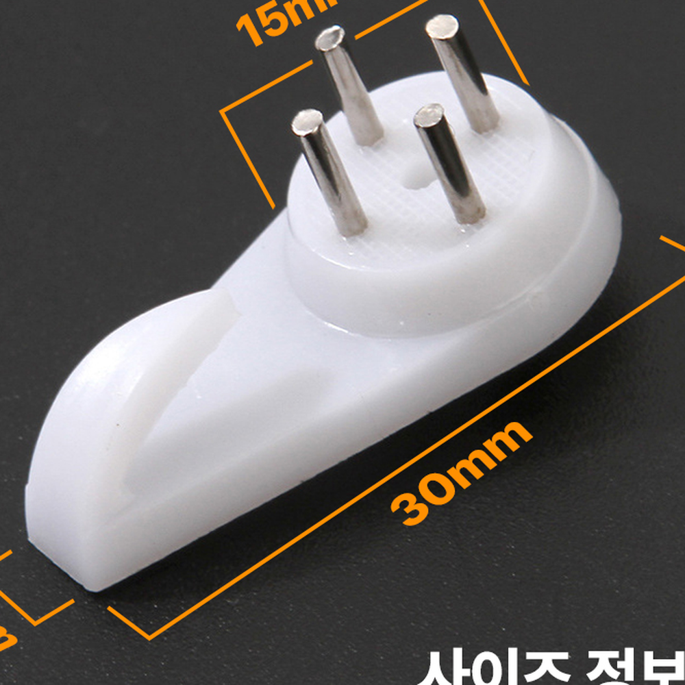 벽지용무타공벽걸이 미니못없이설치 플라스틱벽지용액자걸이 합금 - 상세 이미지 2
