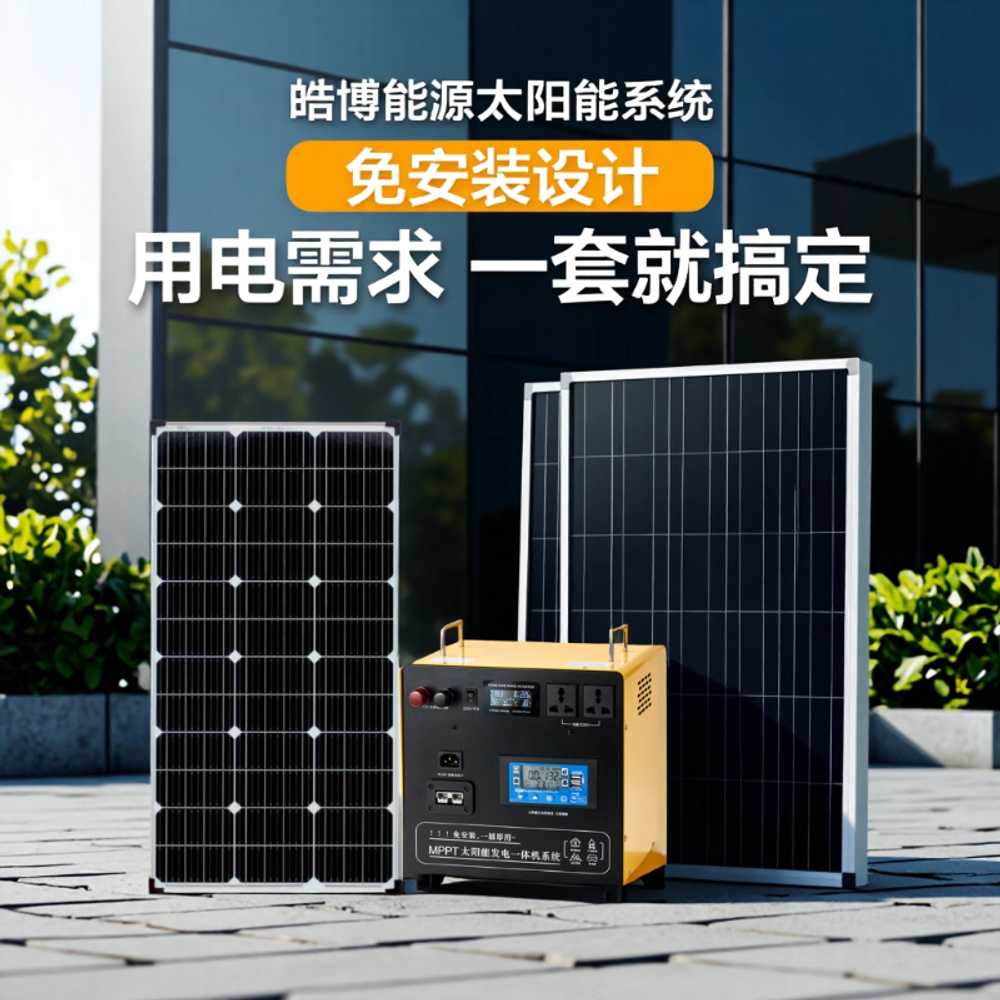 태양광 패널 발전기 아파트 캠핑 모듈 캠핑카 베란다 200W 5만 배터리 60W 패널 - 상세 이미지 2
