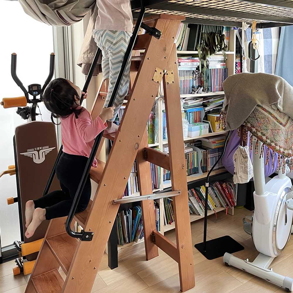 도서관 사다리 간이 계단 서점 실내 작업 발판 북카페 4단계 커피(0.8m) - 상세 이미지 3