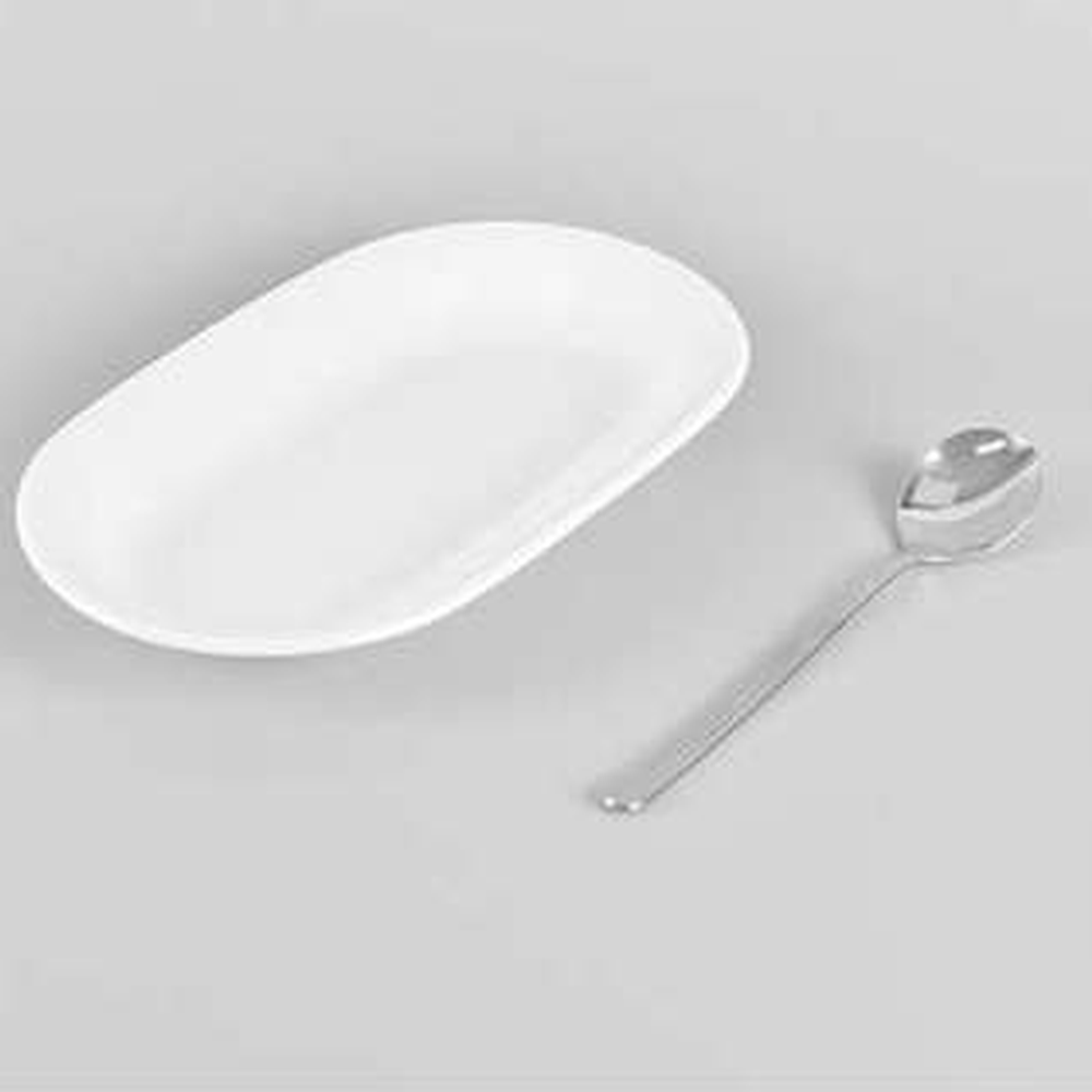 하이본레스토랑식기타원접시 백색한정식도자기접시 메인디쉬타원그릇 - 상세 이미지 3