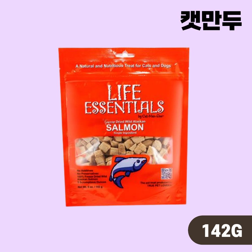 [+N포인트] 캣만두 라이프 에센셜 동결건조 트릿 간식 연어, 142g, 1개 - 상품 이미지