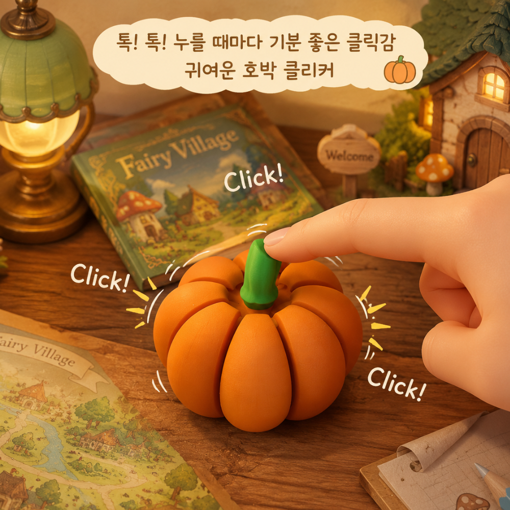 청축 9키 호박 클리커 클릭커 키보드 키캡 피젯토이 딸깍이 이미지 2