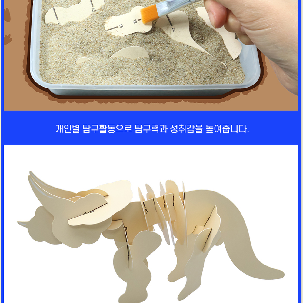 모래발굴가정학습뼈대맞추기 재미있는실험방과후과학공룡화석발굴 과학탐구초등고학년공룡뼈퍼즐 2인세트 이미지 6