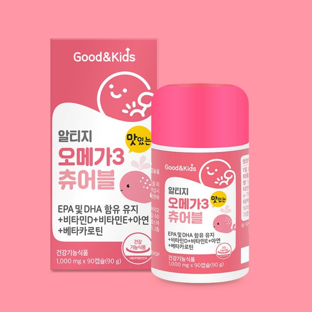 초등 온가족 오메가3 츄어블 고함량 젤리 키즈 유아 청소년 베타카로틴 - 상품 이미지