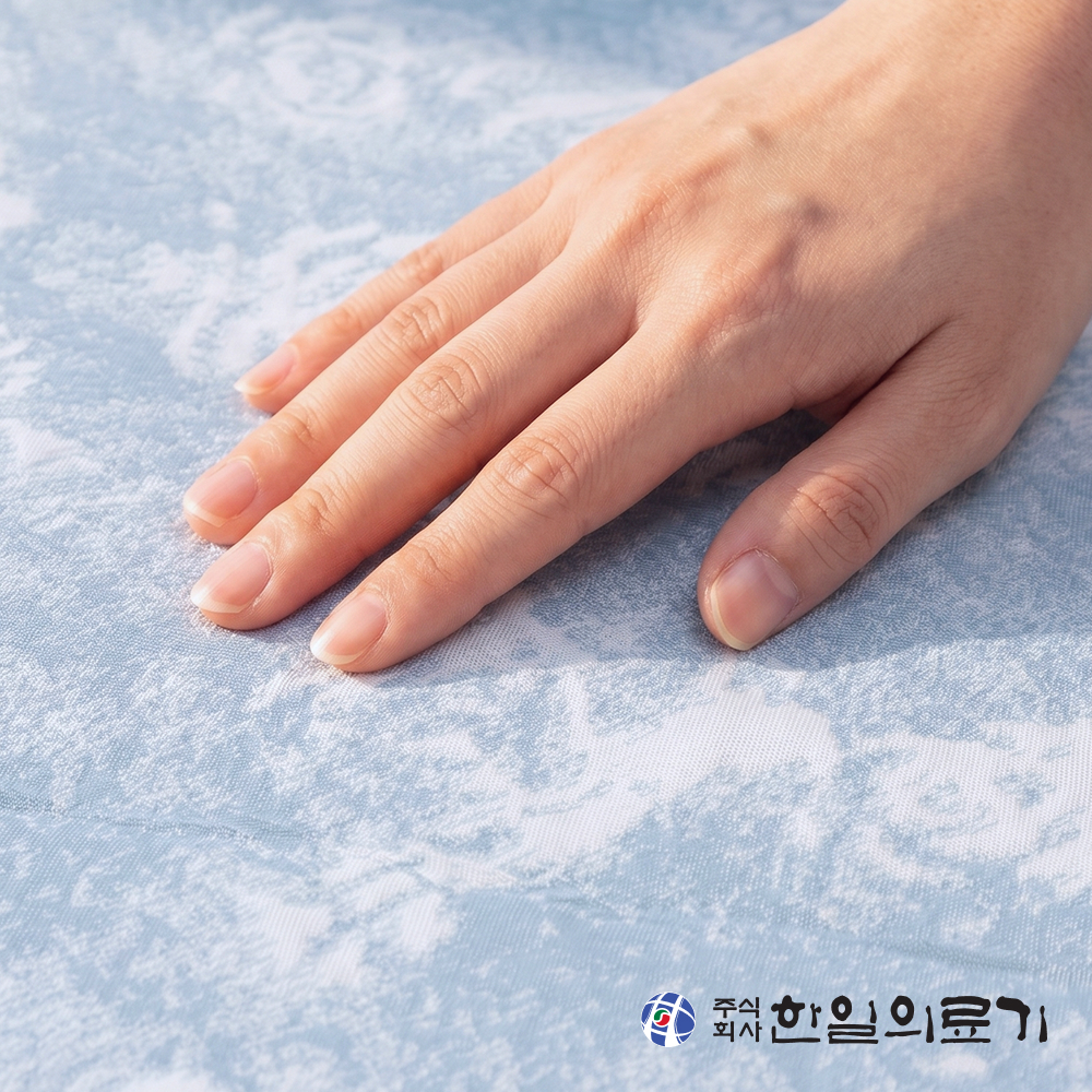 한일의료기 시원한 냉감패드 여름 아이스 쿨매트 침대패드 고정밴드 쿨링 이불 플로럴 Q 이미지 4