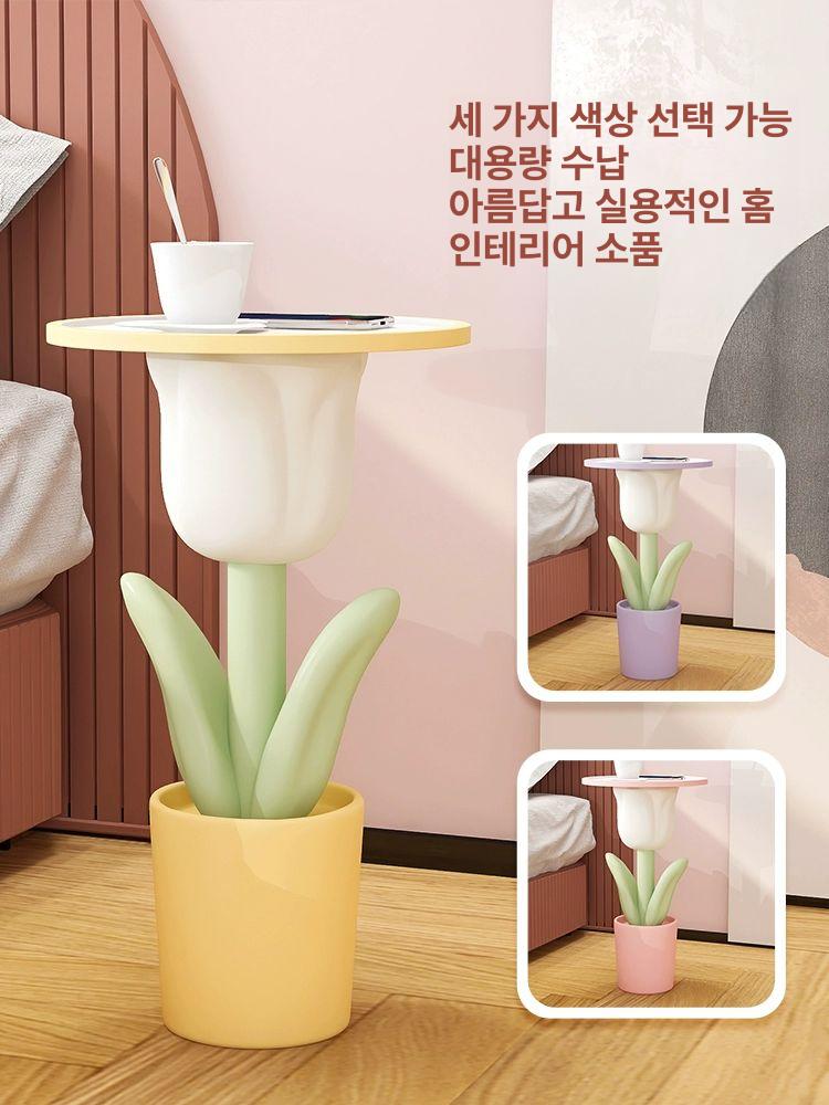 튤립 플로어 스탠드 선반 장식 조명 테이블 핑크 튤립 플로어 램프 이미지 6