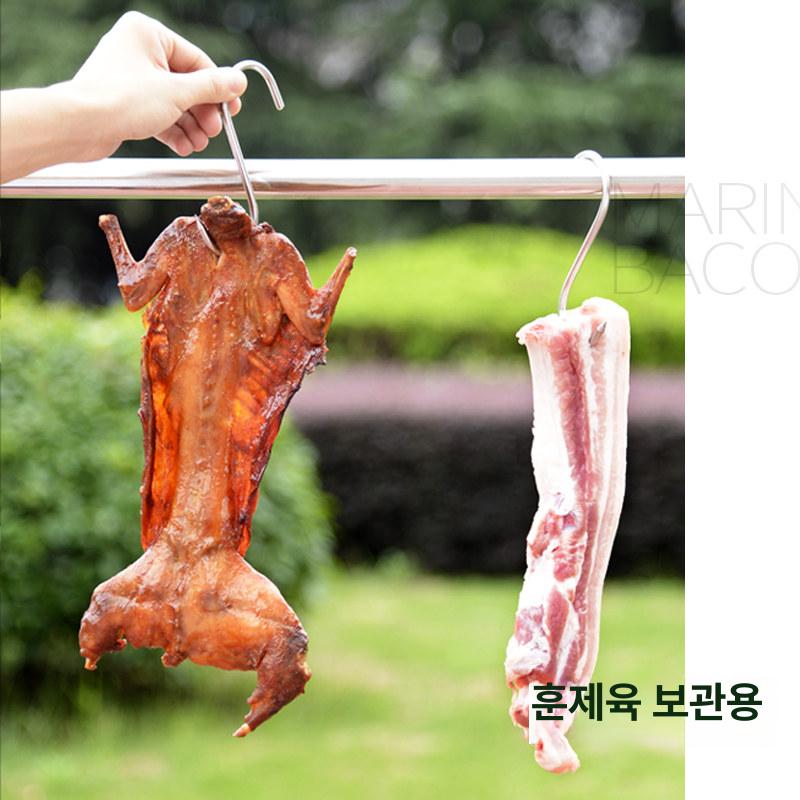 고기 후크 스테인리스 S자 정육 바베큐 걸이 주방용 철제 20개 평평한 3cm 3.8mm 15cm - 상세 이미지 5