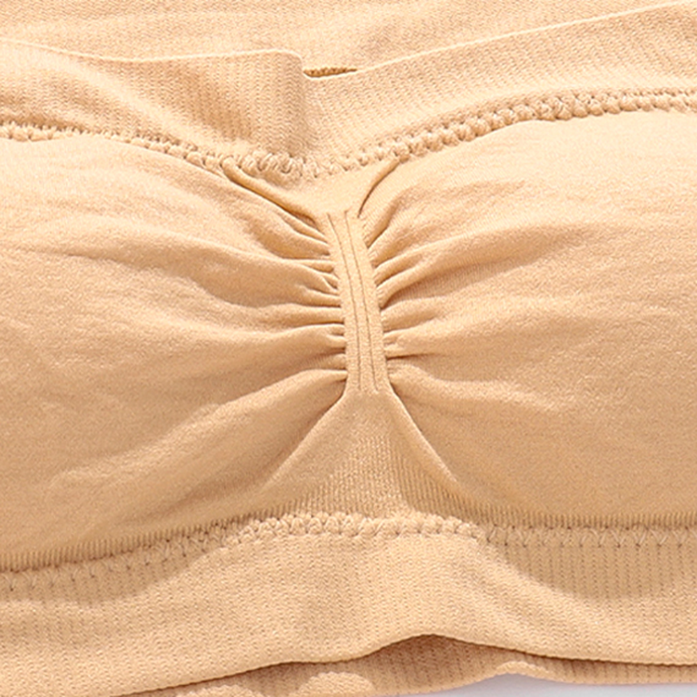 오프숄더용이너웨어튜브탑브라 무봉제디자인여성속옷노와이어브라 패드교체형 - 상세 이미지 3
