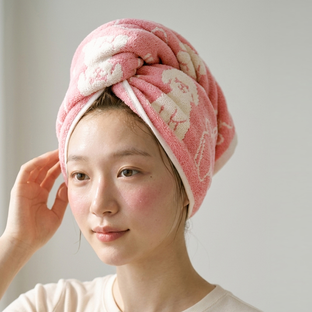 선염 세면타월 호텔식 강아지패턴 뱀부면 집들이 신혼선물 타월 - 상세 이미지 2