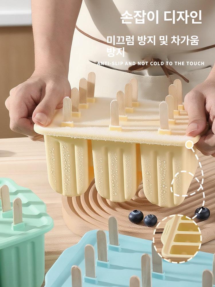 아이스크림 몰드 실리콘 아이스바 얼음틀 막대형 12 구 몰드(글레이셔블루) 100개 - 상세 이미지 2