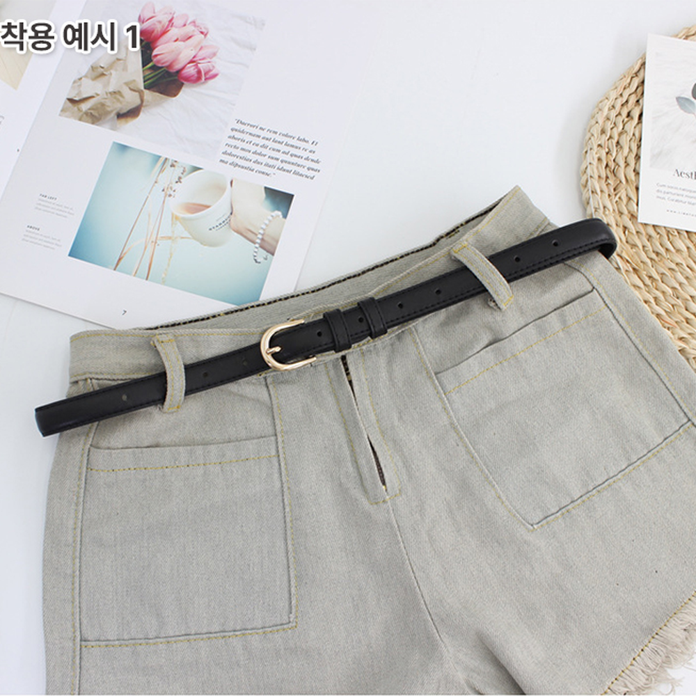 슬림핏허리라인강조여성벨트 얇은스타일링여자벨트 데일리룩패션코디 이미지 6