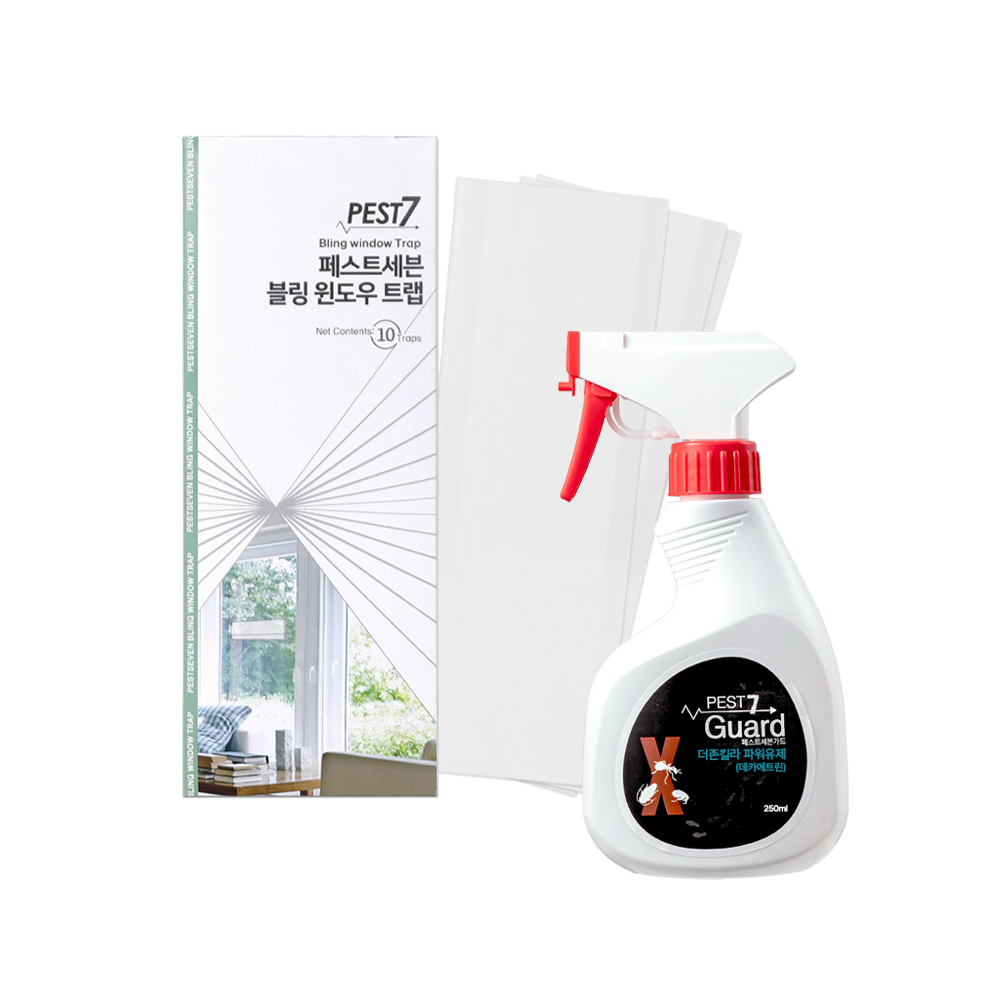 페스트세븐 가드250ml + 페스트세븐 블링윈도우트랩(10매입) 바퀴벌레약 퇴치 퇴치법 퇴치제 살충제 트랩 끈끈이 - 상품 이미지