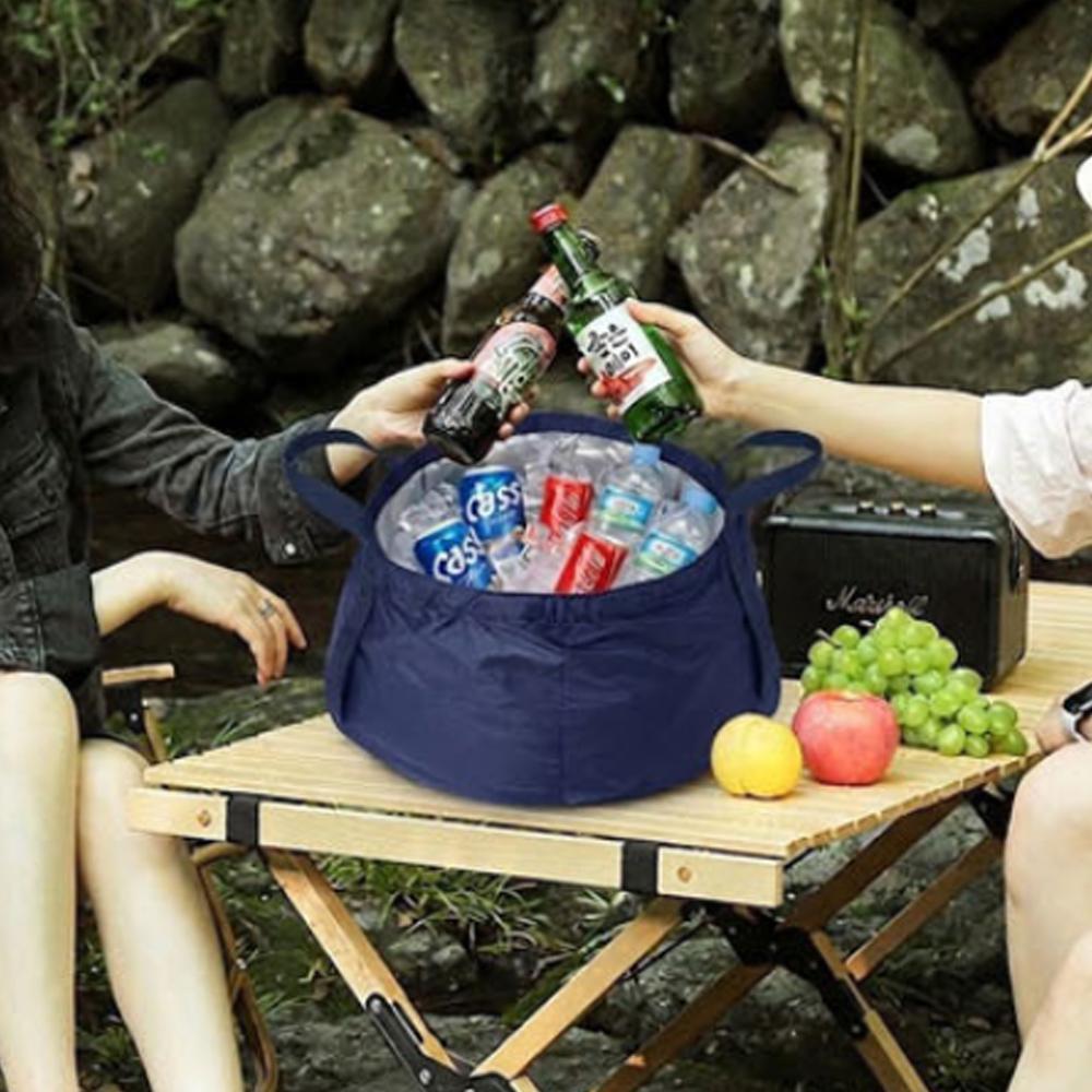 캠핑 설거지통 접이식 초경량 원형 바스켓 멀티 다용도 건조대 가방 워시바스켓 - 상세 이미지 2