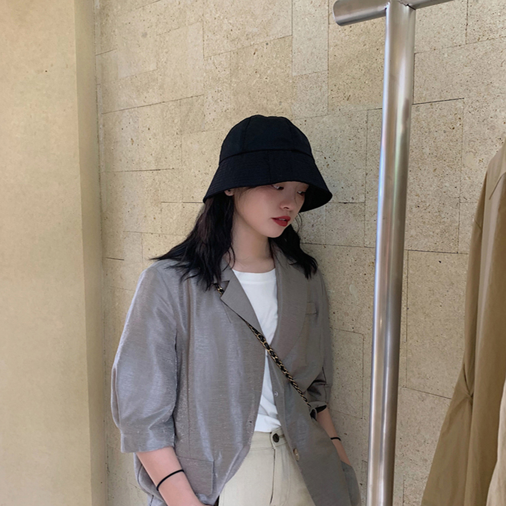 데일리코디봄여름버킷햇 사계절템여행룩벙거지모자 심플디자인캐주얼룩라운드모자 - 상세 이미지 5
