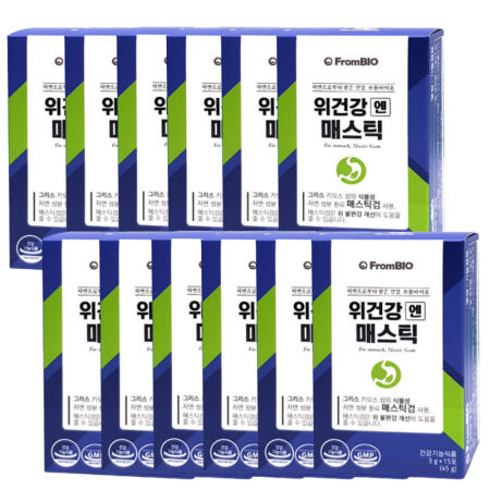 프롬바이오 위건강엔 매스틱 3g 15포 x 12박스 6개월분