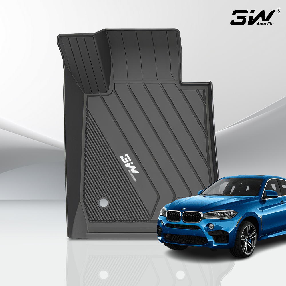 3W 에코라이너 TPE 카매트 3D 고무 바닥매트 BMW X시리즈 X6 F16, 운전석+조수석+뒷자석 - 상품 이미지